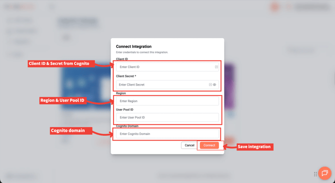 Connect Integration form